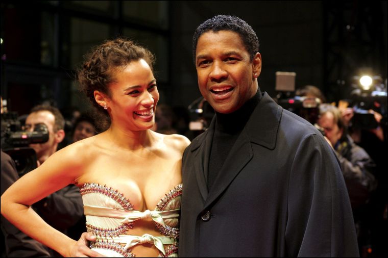 Denzel Washington, Paula Patton, Tony Scot and Jerry Bruckheimer present their new movie ' Deja Vu ' at the cinema Kinepolis of Lomme, in the north of France in Lomme, France on December 06, 2006