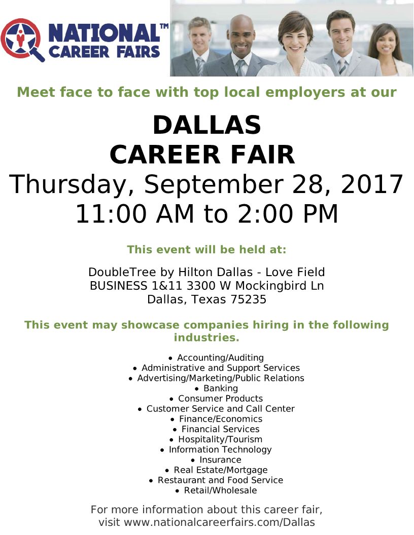 Job fairs scheduled in dallas texas