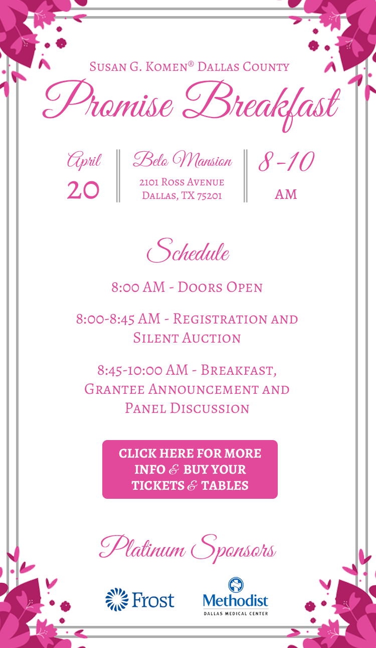 Susan G Komen Promise Breakfast