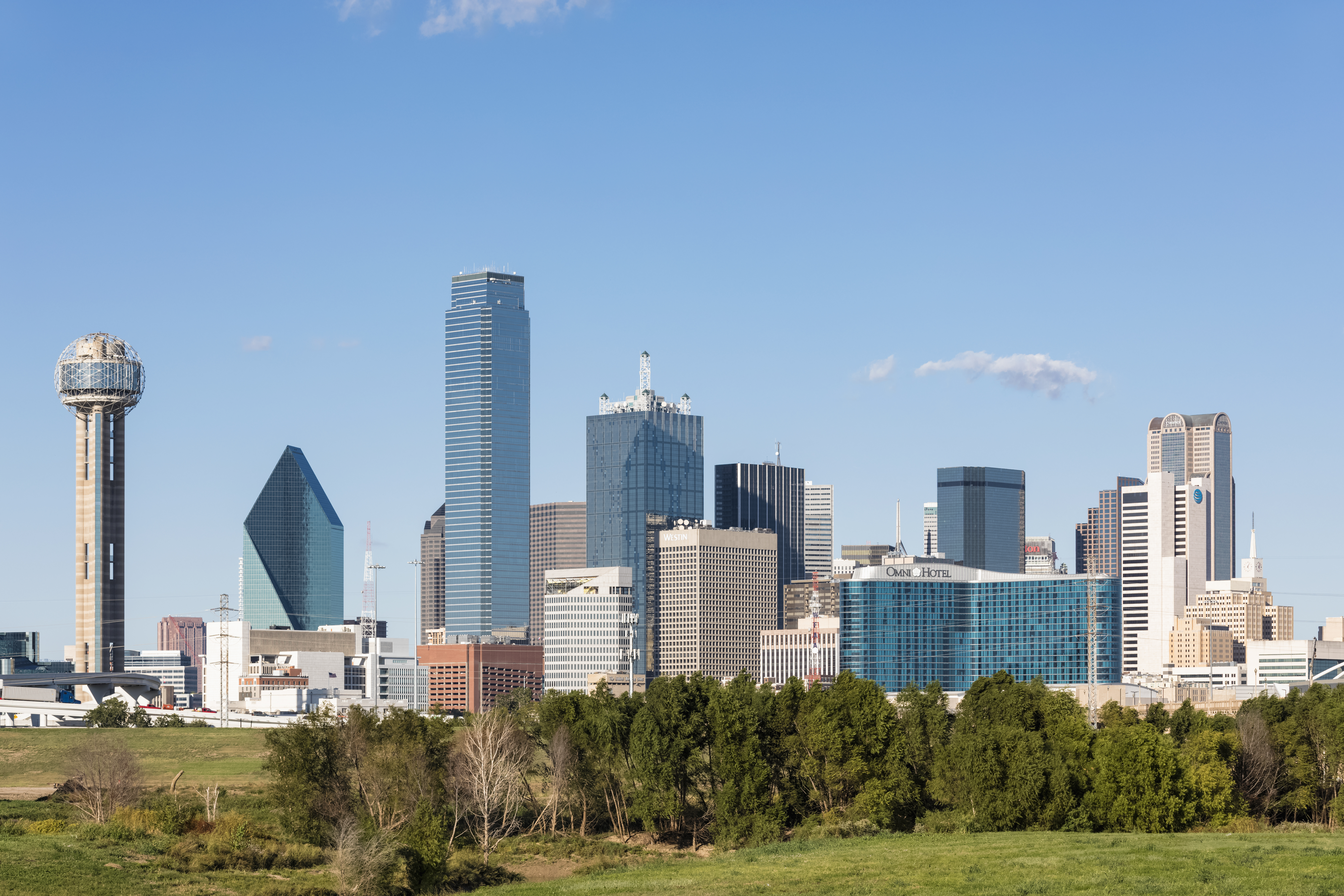 USA, Texas, Dallas, skyline with Reunion Tower