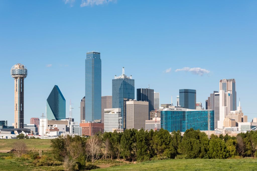 USA, Texas, Dallas, skyline with Reunion Tower