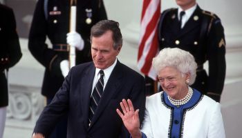 President George HW Bush, First Lady Barbara Bush At Bush/Gorbachev Summit