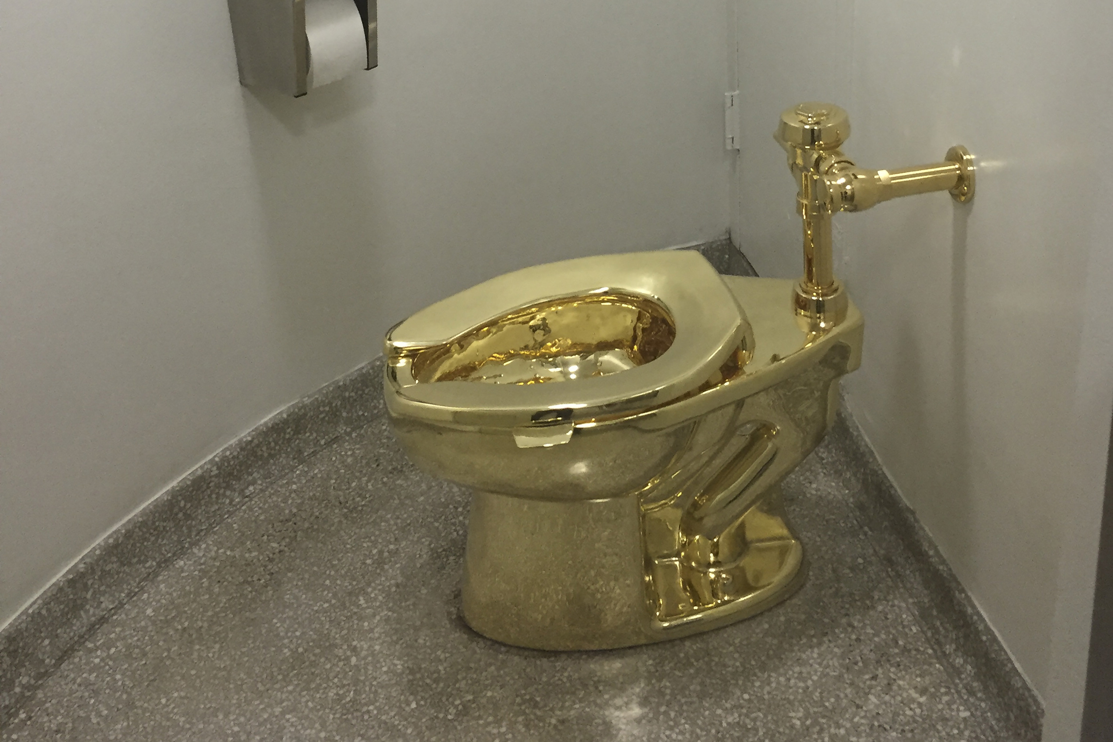 US-ARTS-MUSEUM-GOLD-TOILET