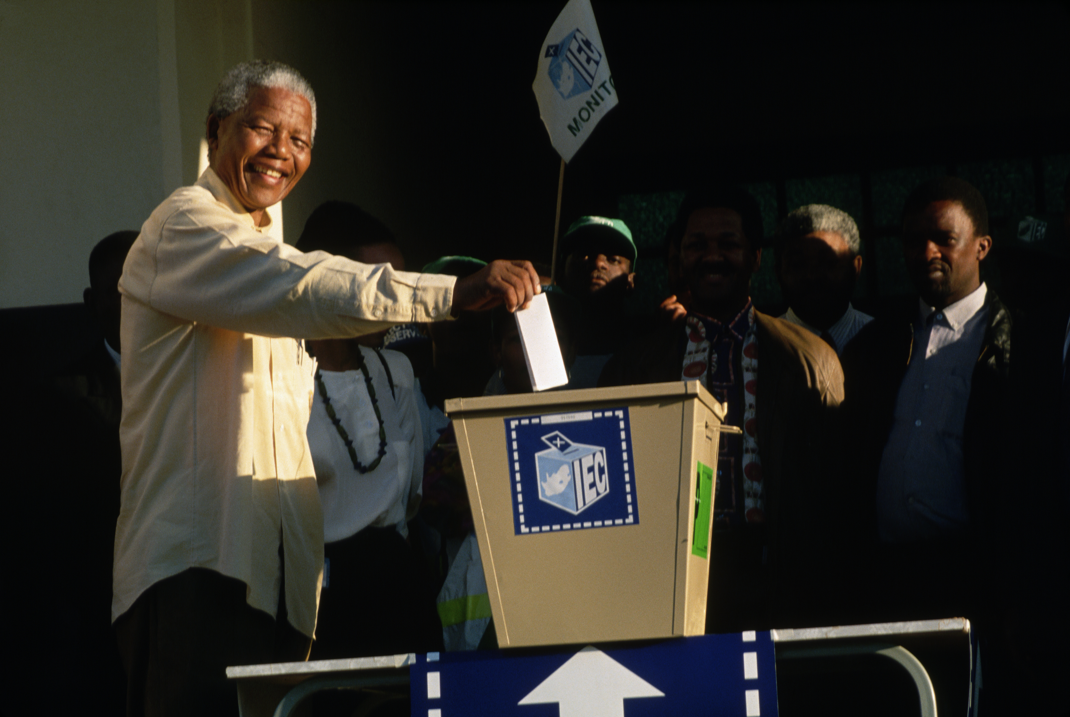 Nelson Mandela Casting His Vote