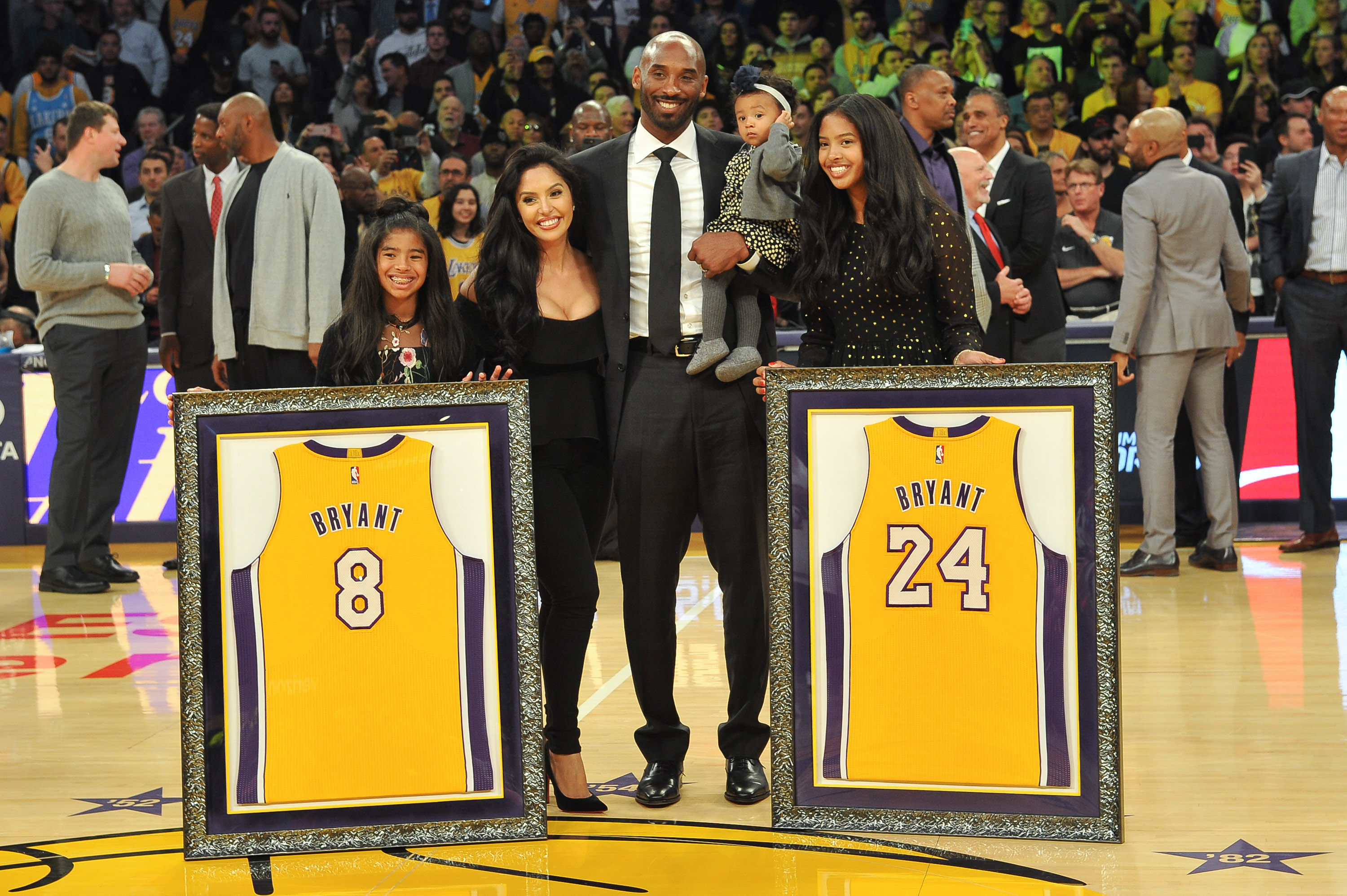 Celebrities At The Los Angeles Lakers Game