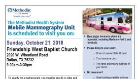 Get a Mammogram At Friendship West baptist Church