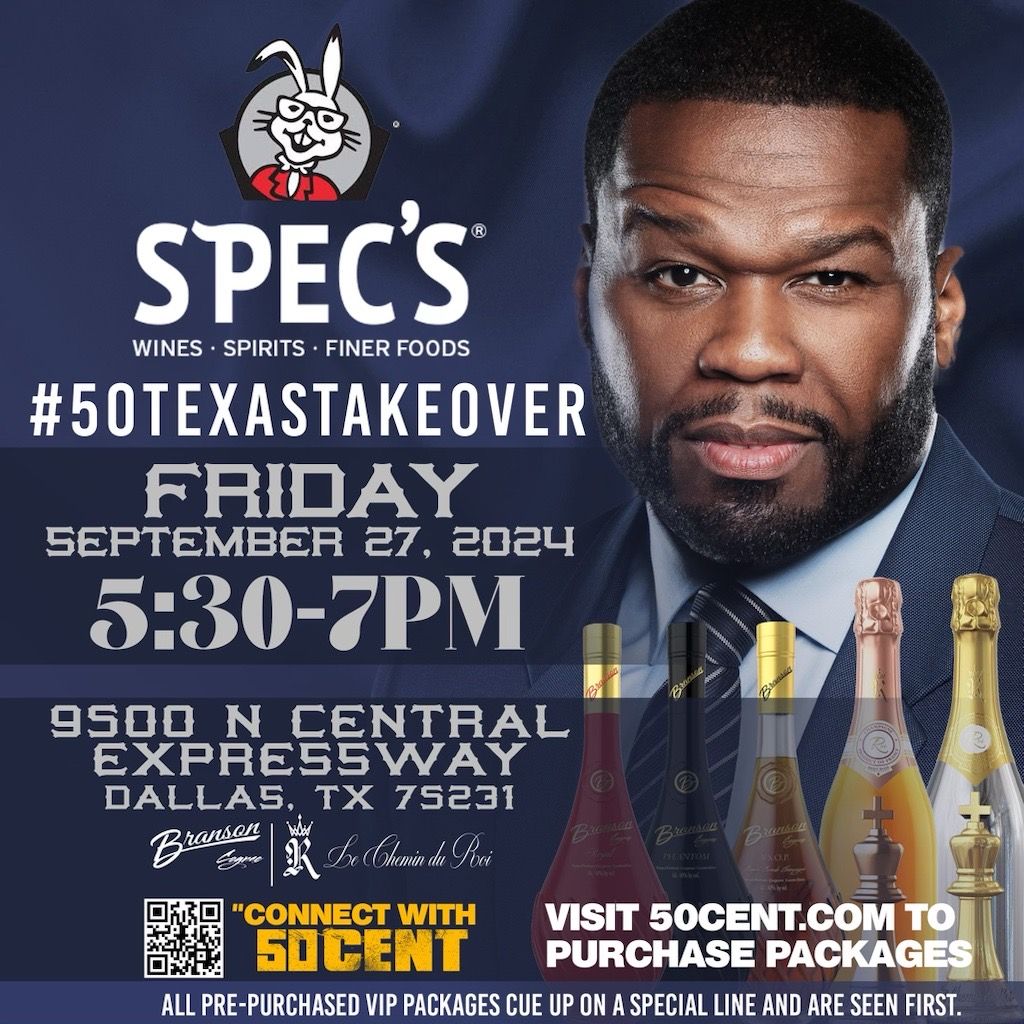 Branson Cognac (50 Cent) at Spec's Sept 2024