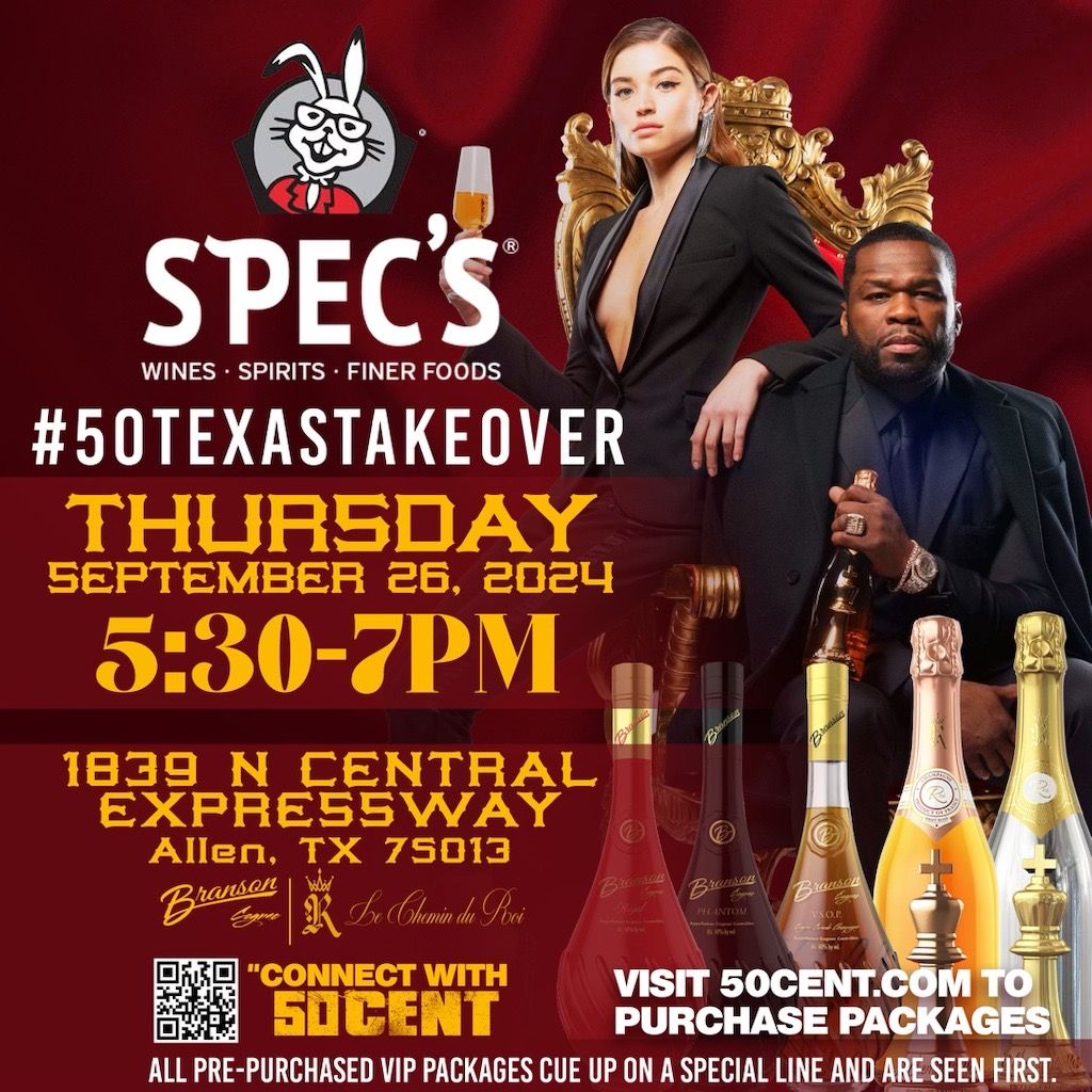 Branson Cognac (50 Cent) at Spec's Sept 2024