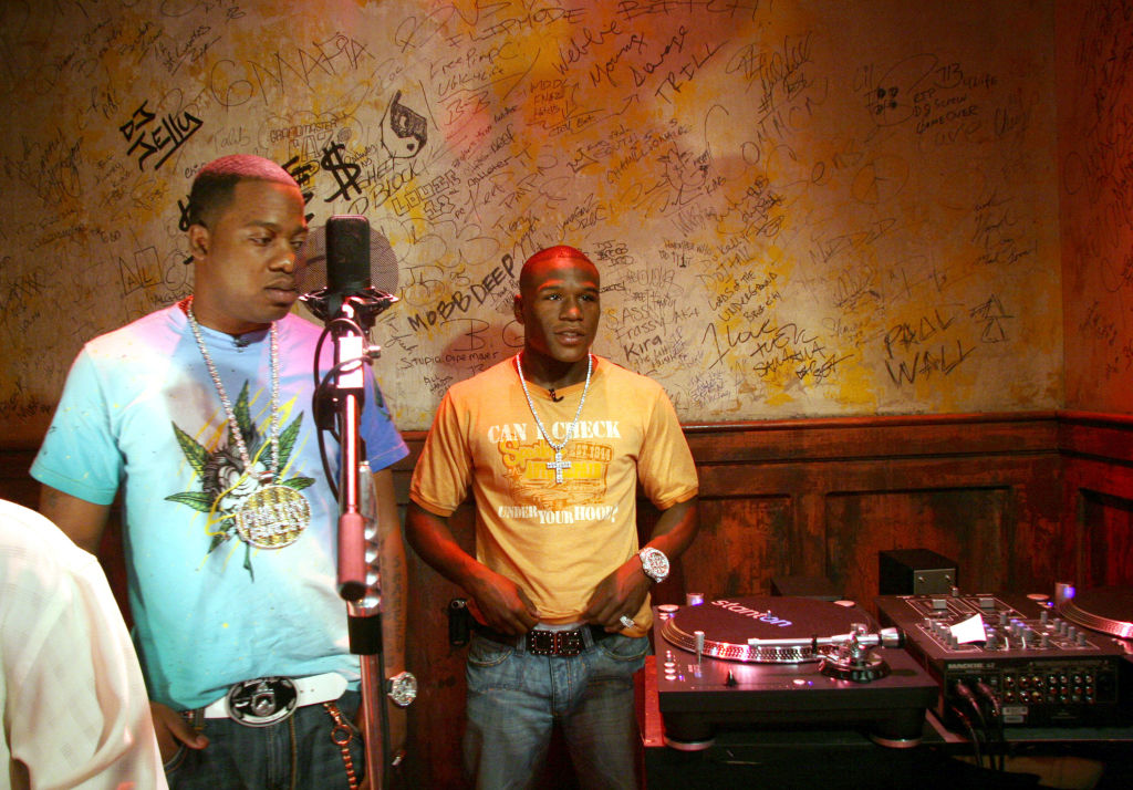 Floyd Mayweather, Chingy and Hoopz of "Flava Flav Show" at BET