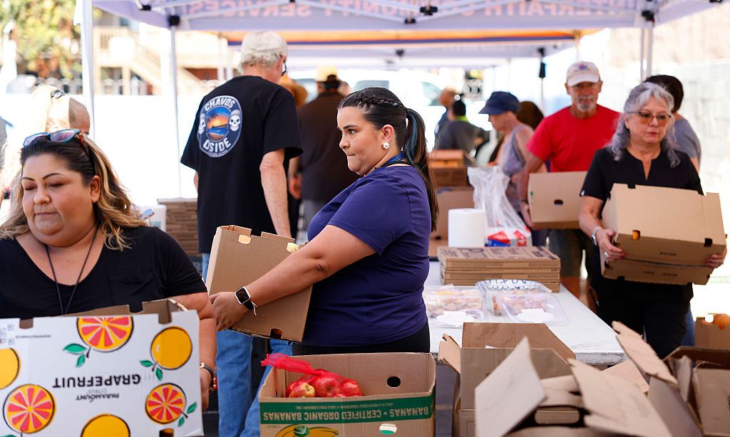 Emergency Food Distribution Event By Interfaith Community Services And Feeding San Diego