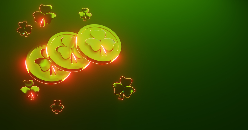 St. Patrick's Day poster. 3d render illustration.