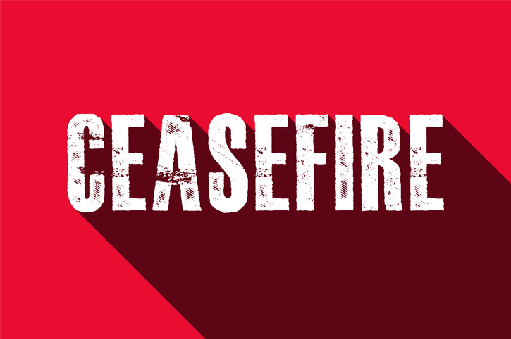Ceasefire, Text, Vector, Poster, Flat Design